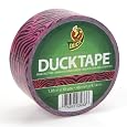 Duck Brand 280338 1.88-Inch by 10 Yards Pink Zebra Printed Duct Tape, Pink/Black