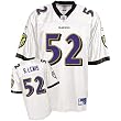 Reebok Baltimore Ravens Ray Lewis Youth Replica White Jersey Small