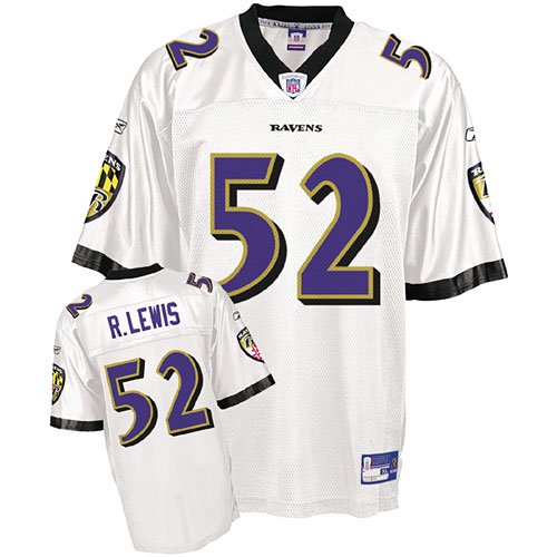 Reebok Baltimore Ravens Ray Lewis Youth Replica White Jersey Small