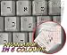 HEBREW KEYBOARD STICKERS WITH BLACK LETTERING ON TRANSPARENT BACKGROUND