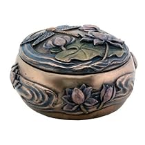 StealStreet Dragonfly with Flowers Art Nouveau Design Jewelry Holder Box