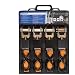 Cartrend 70166 Haltegurt-Set mit Haken und Spannratsche 25 mm x 4,5 Meter, 4 St�ck