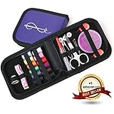 HIGHEST QUALITY MINI SEWING KIT for Home, Travel & Emergency + BONUS EBOOK - Premium Sewing Supplies, Great Gift for Beginners