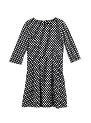 Elbow Length Sleeves Winter Plaid Print Cotton  Dress