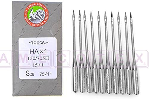 Organ Machine Embroidery and Sewing Needles 130/705H (15x1) With 5 Sizes (Size 75/11)