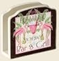 Tropical Pink Flamingo Wooden Cocktail Napkin Holder