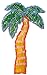 ID 8965 Tropical Palm Tree Patch Island Beach Coconut Beaded Iron On Applique