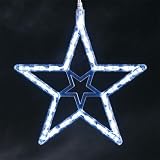 Outdoor Living : 3 Stars in WHITE, Extendable LED system, Christmas Lights