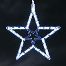 3 Stars in WHITE, Extendable LED system 4523-202 Christmas Lights - made by Konstsmide