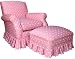Angel Song Bubblegum - Pink - Club Adult Rocker Glider Chair - Down Filled