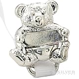 Empire Sterling Teddy Bear Pacifier Clip - Pink by Empire Silver