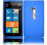 Blue Silicone Jelly Skin Case Cover for Nokia Lumia 900
