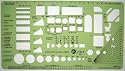 Metric 1:50 Scale Architect Design Drawing Template Stencil - Architectural Technical Drafting Supplies - Furniture Layout Symbols for House Interior Planning