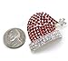 SoulBreezeCollection Christmas Pin Santa Clause St. Nick Hat Brooch Winter Xmas Rhinestones Jewelry