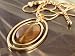 Fashion necklace design 579 dark bead on gold colour metal chain