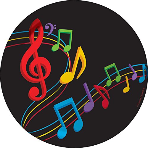 Creative Converting 8 Count Dancing Music Notes Sturdy Style Paper Lunch Plates, 7
