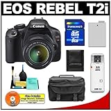 Canon EOS Rebel T2i Digital SLR Camera & 18-55mm IS Lens + 8GB Card + Batte ....