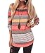 Flamingo Urban Women's Striped 3/4 Sleeve Top Blouse
