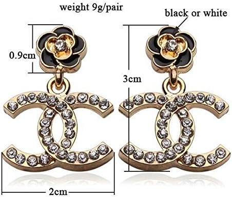 Swt Fashion Crystal White Flower Earrings