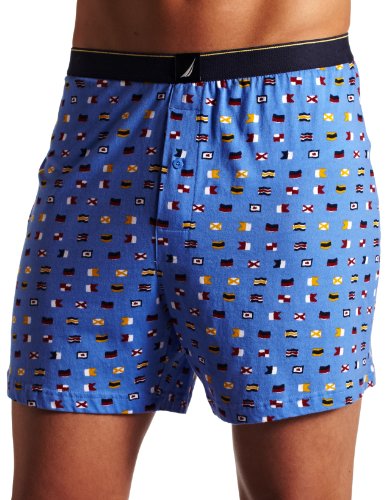 Nautica Mens Boathouse Signal Flag Print Knit Boxer