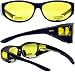 Escort Fits Over Most Prescription Eyewear Safety Glasses Yellow Lenses