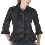 Mossimo Black: Peplum Jacket - Black/Gray
