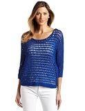 AK Anne Klein Women's 3/4 Sleeve Dolman Boat Neck Sweater