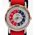 Montre Reflex pour Gar�on en Tissu et Velcro Couleur Bleu/Rouge Ray�e