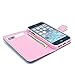 5S Case, iPhone SE Case, ArtMine Pink Tree Camo Durable Premium PU Leather Flip Folio Book Style Wallet Phone Case with Credit/ID Card Slot Silicone TPU Holder for Apple iPhone 5s