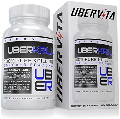Ubervita Krill Oil Supplement with Astaxanthin, 60 Count