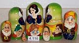 Snow White Russian Nesting Nested Stacking Doll. 5 Pieces / 4 in Tall 4.116