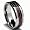 8MM Men's Tungsten Carbide Ring W/ BLACK & RED Carbon Fiber Inlay Size 6