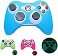 BLUE GLOW in DARK Xbox 360 Game Controller Silicone Case Skin Protector Cover (Many Colors Available)