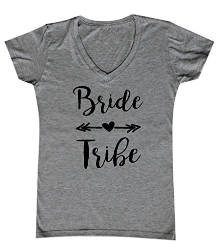 P&B WEDDING BRIDAL PARTY GEAR BRIDE TRIBE Women's V-neck