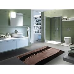 DEMATEX Badezimmer-Garnitur als 3-teiliges Set beige-braun 60x100cm