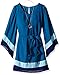 Amy Byer Girls' Big Bell Sleeve Colorblock Dress with Belt