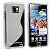 eForCity® Frost Clear White S Shape TPU Cover Case Compatible with Samsung© Galaxy S2 i9100 SII S II