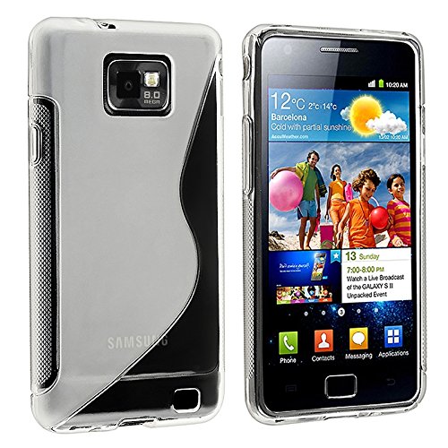 eForCity® Frost Clear White S Shape TPU Cover Case Compatible with Samsung© Galaxy S2 i9100 SII S II