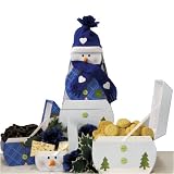 Wintry Snowman Treats: Holiday Christmas Gift Tower