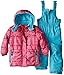 Rugged Bear Little Girls' Heart Plaid All Over Printed Snowsuit