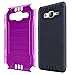 Galaxy On5 Case With Tempered Glass Screen Protector,IDEA LINE(TM) Hybrid Hard Shockproof Slim Fit Brushed Shockproof Protector Cover Heavy Duty Protective (Purple)