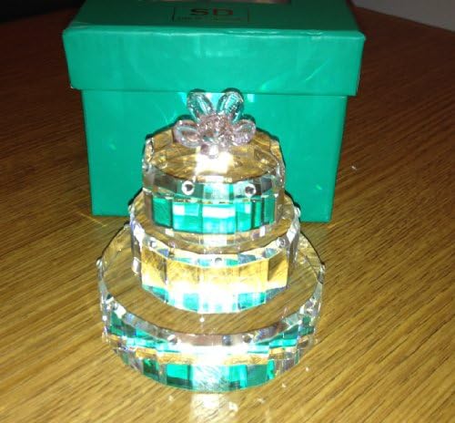 Simon Design Designer Crystal 3 Tier Cake Paperweight - New in Box