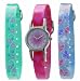 Spirit girls analogue white dial, pink, lilac and turqouise interchangeable straps