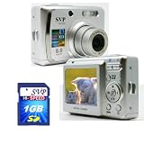 SVP DC-836-Silver 8MP 3x Optical Zoom 2.4 LCD Digital Camera (Free-1GB High Speed SD Card)