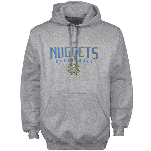 NBA adidas Denver Nuggets Ash Absolute Hoody Sweatshirt (X-Large)