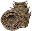 Country Rattan Round Baskets Set / 4 L-20 1/2"D x 12 1/2"H