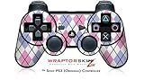 Sony PS3 Controller Skin Argyle Pink and Blue