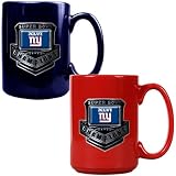 New York Giants Super Bowl XLVI Champs 2 Piece Coffee Mug Set (Team Color)
