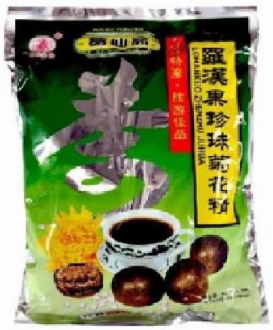 Ge Xian Weng Beverage of Lohankuo Luo Han Guo (Lo Han Kuo / Monk Fruit) Zhenzhu Chrysanthemum Powder 15 G * 10 Sachets.