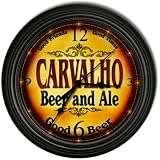 CARVALHO 'S Beer and Ale Cascading Pub Wall Clock